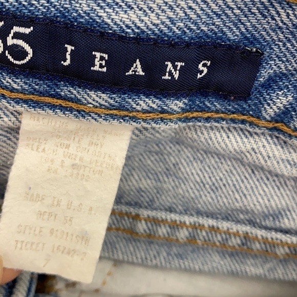 VINTAGE 955 ORIGINALS Light Wash High Waist Cutoff Shorts Hot Pants Booty 7 24 - Picture 7 of 9